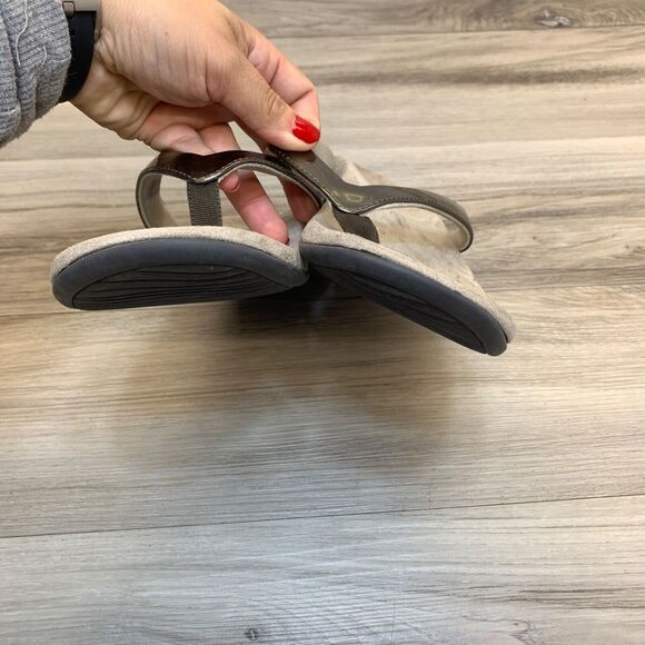 Vionic Dillon  toe post thong slide sandals Size 11 in Pewter - Picture 5 of 10